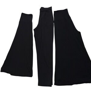 Womens Black Pants Lot Of 3 - Size S & M Wide Leg Palazzo + Shein Stretch Pants